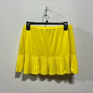 Tail Bright Yellow Pleated Mini Skort Size Medium